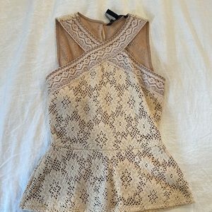 BNWT BCBGMAZAZRIA “annica” peplum top